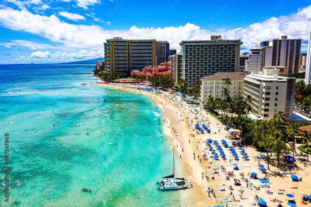 הונולולו Seashore Waikiki Studio 1 Block From A Beach No Resort Fees מראה חיצוני תמונה